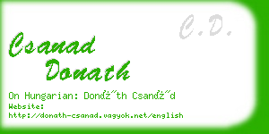 csanad donath business card